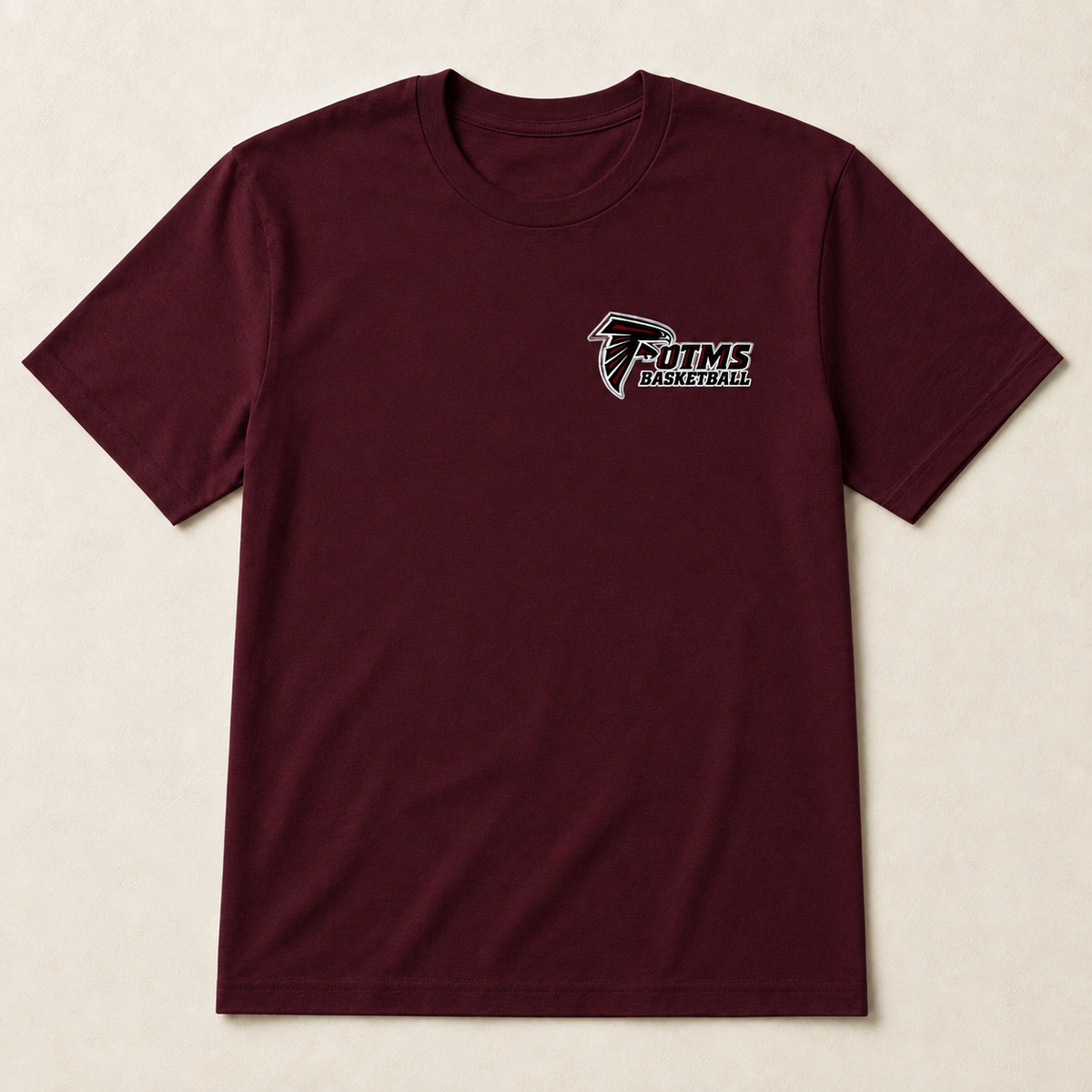 OTMS Falcon Left-Chest Basketball T-Shirt
