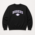 BVNW Huskies Arched Football Crewneck