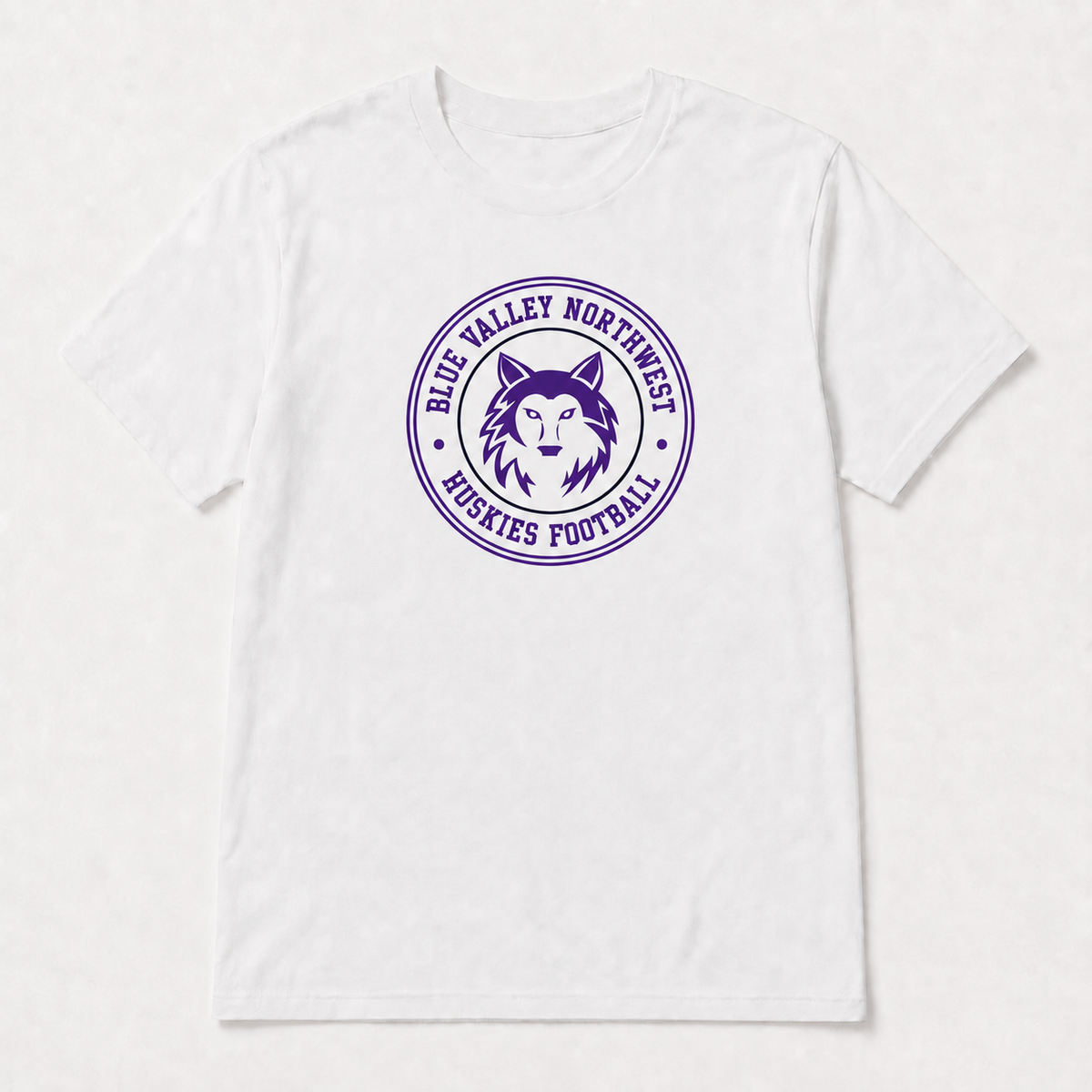 BVNW Huskies Football Vintage Seal T-Shirt