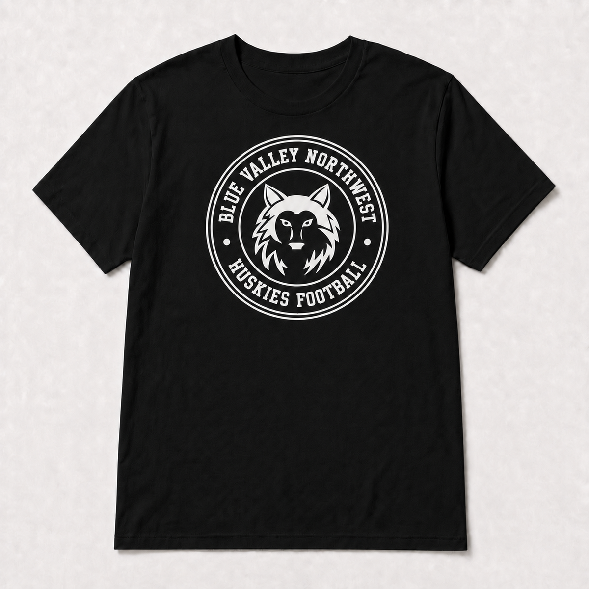 BVNW Huskies Football Vintage Seal T-Shirt