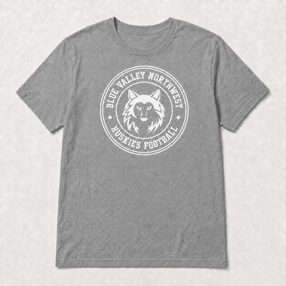 BVNW Huskies Football Vintage Seal T-Shirt