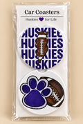 BVNW Huskies Ceramic Car Coasters – Set of 2