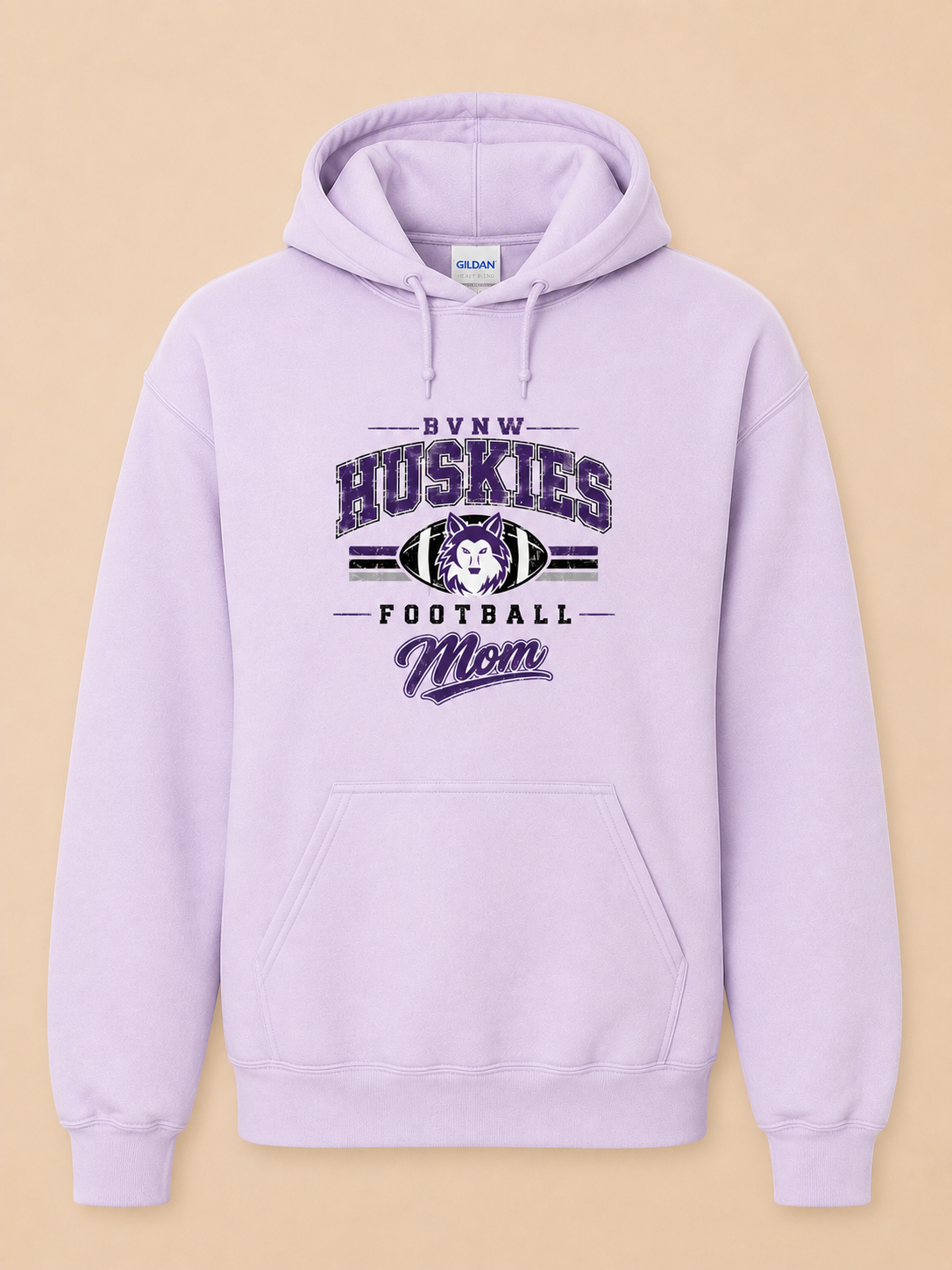 BVNW Huskies Retro Collegiate Football Mom