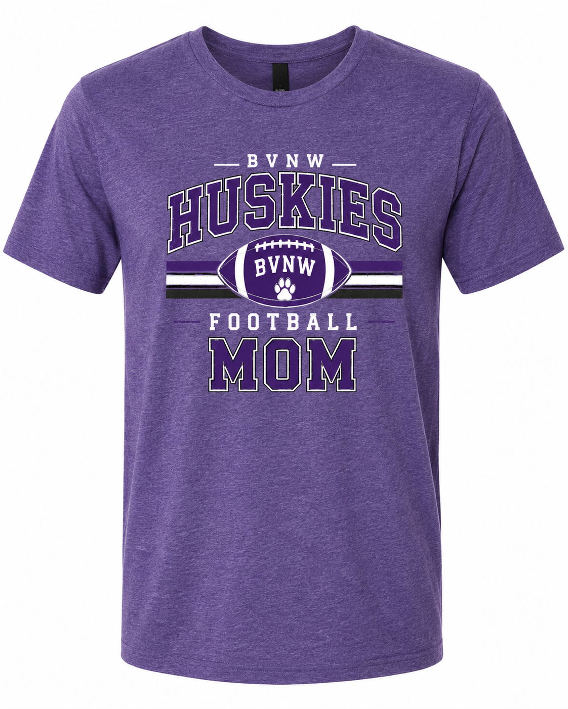 BVNW Huskies Vintage Varsity Football Mom T-Shirt
