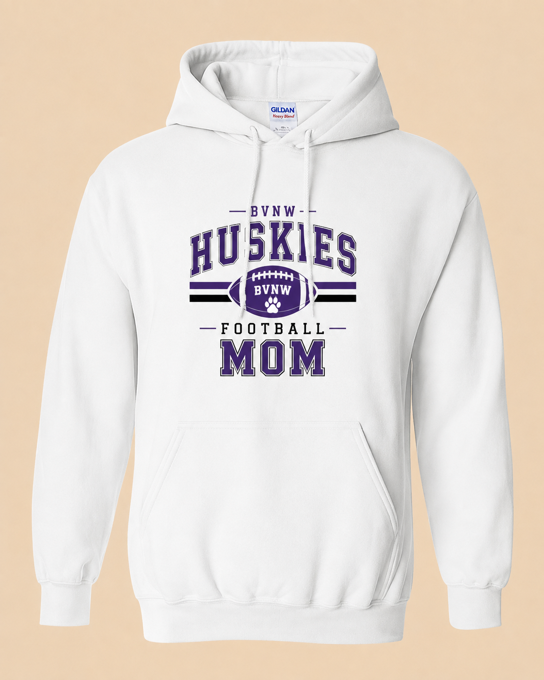 BVNW Huskies Vintage Varsity Football Mom