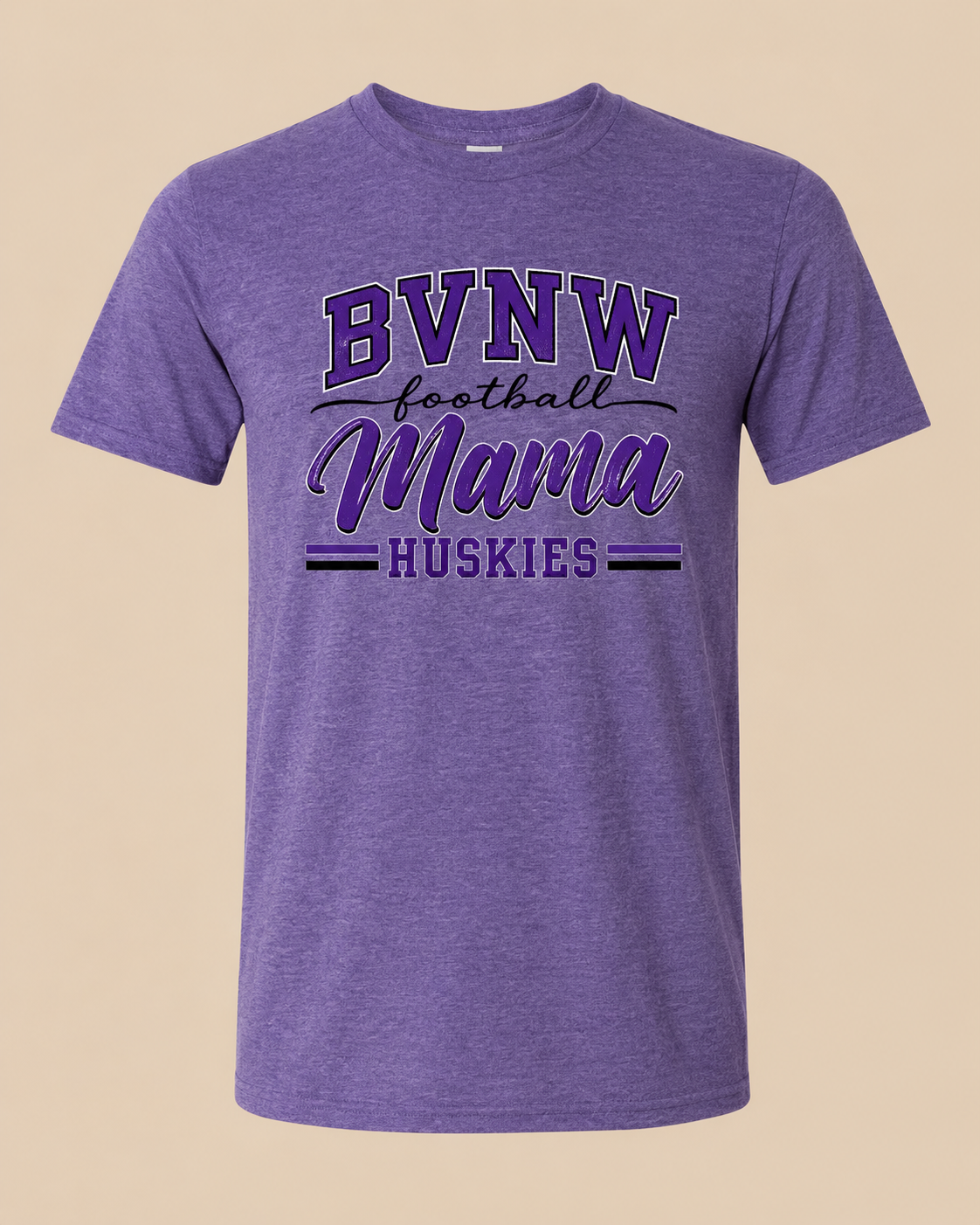 BVNW Huskies Boutique Football Mama T-Shirt