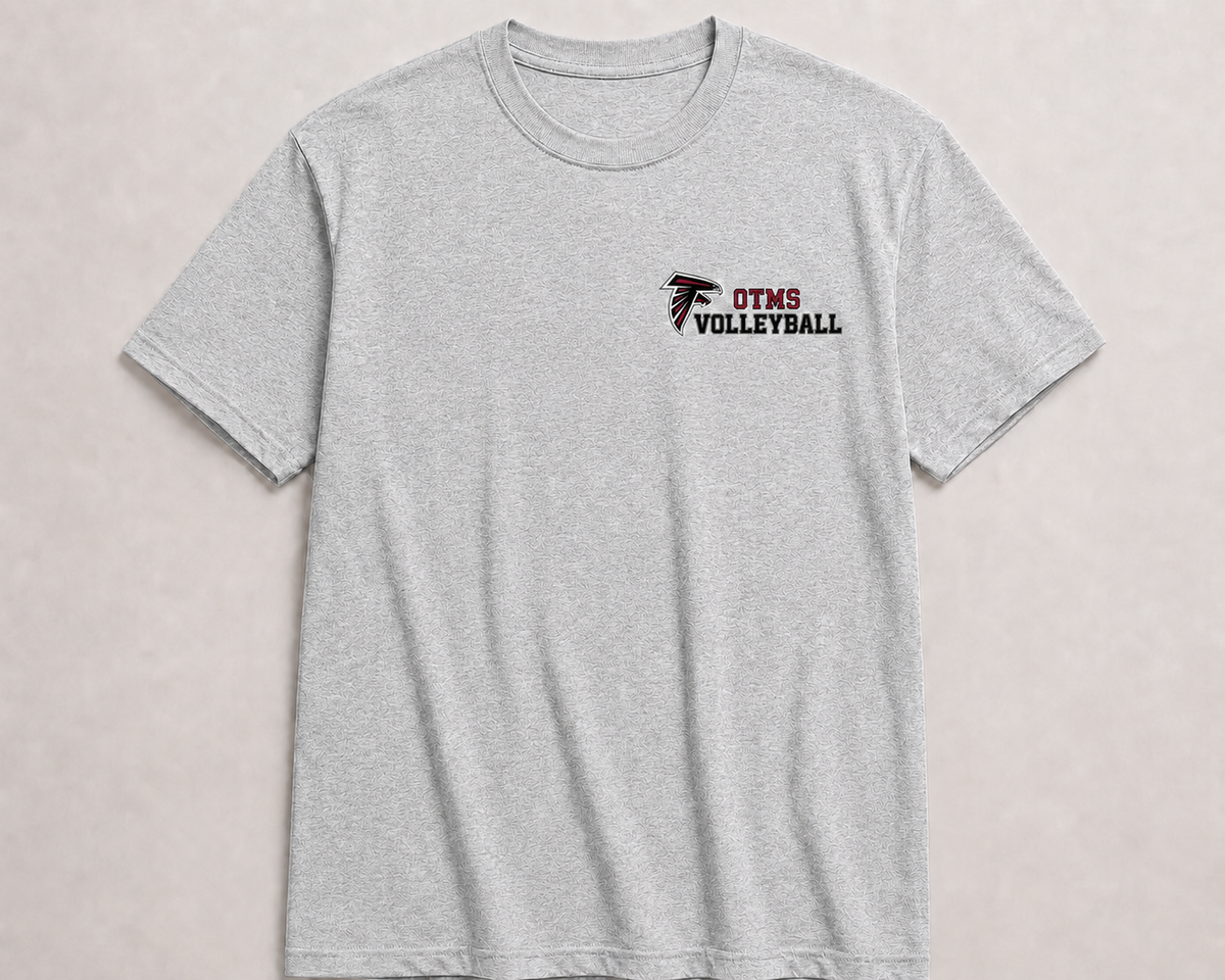 OTMS Falcon Left-Chest Volleyball T-Shirt