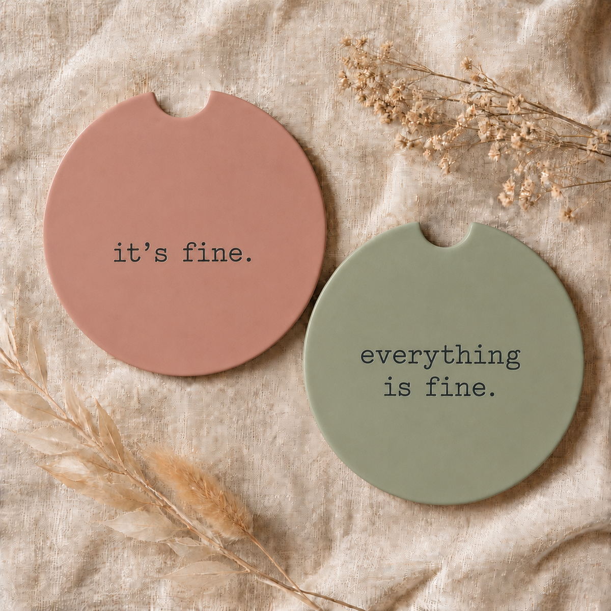 It’s Fine Ceramic Car Coaster Set
