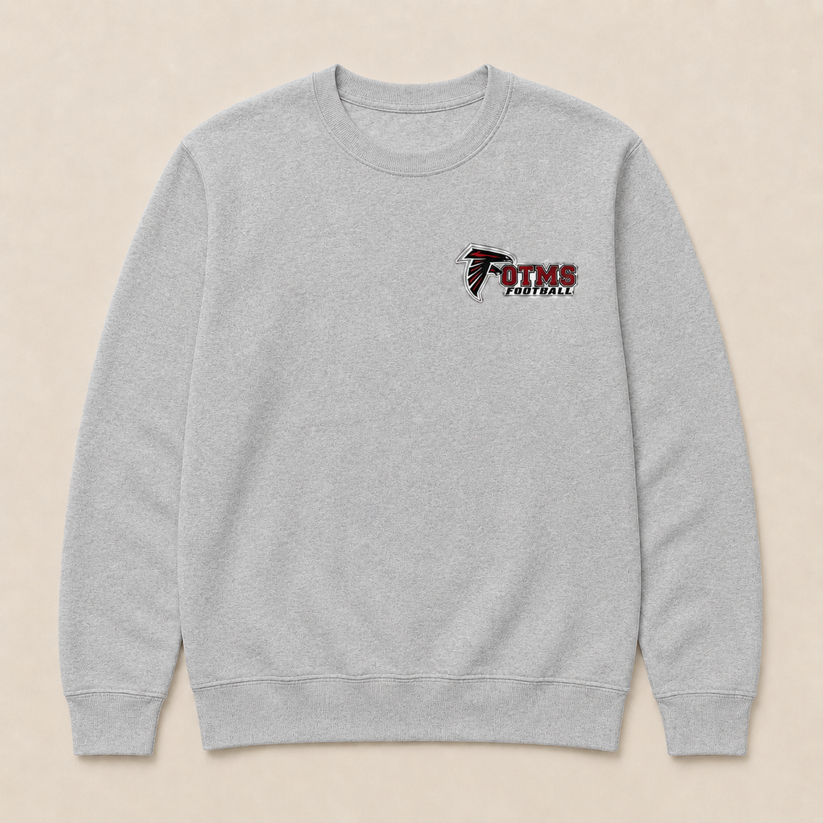 OTMS Falcon Left-Chest Football Crewneck
