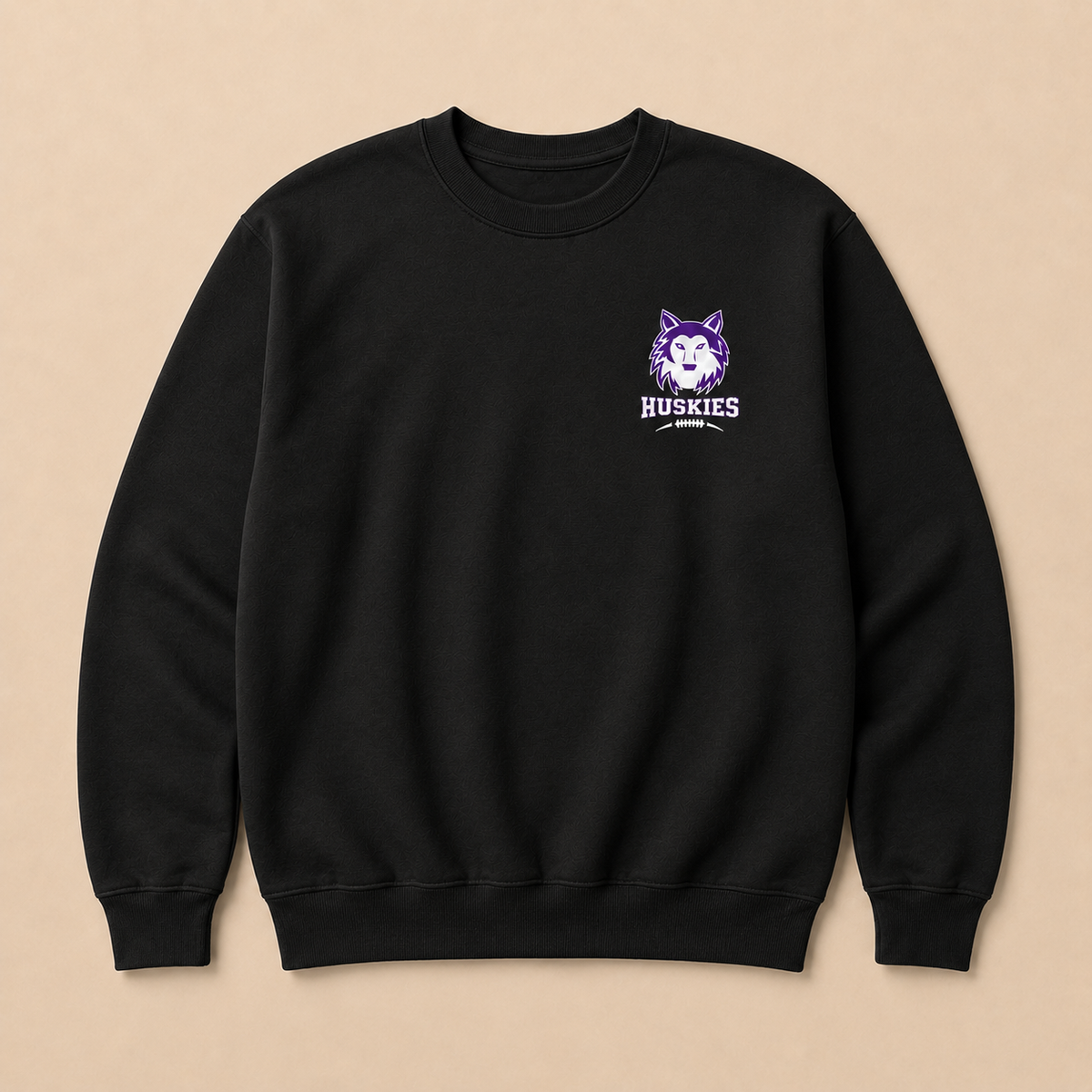 BVNW Huskies Football Left-Chest Crewneck