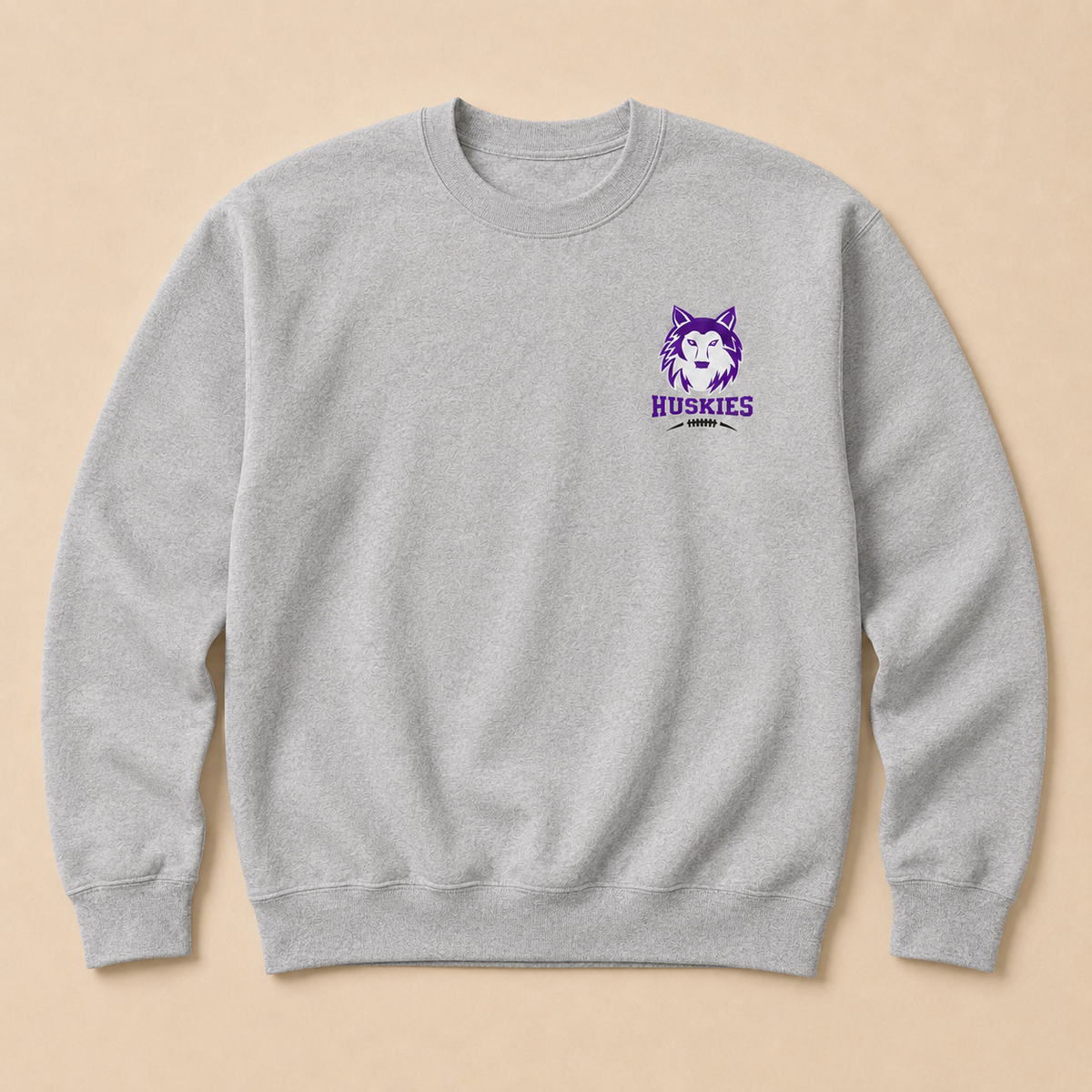 BVNW Huskies Football Left-Chest Crewneck