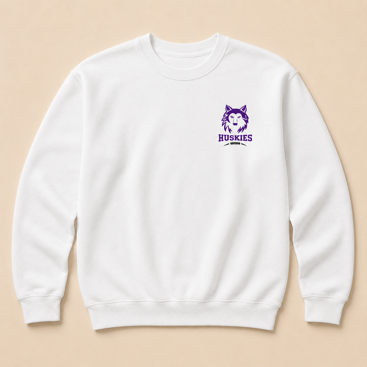 BVNW Huskies Football Left-Chest Crewneck