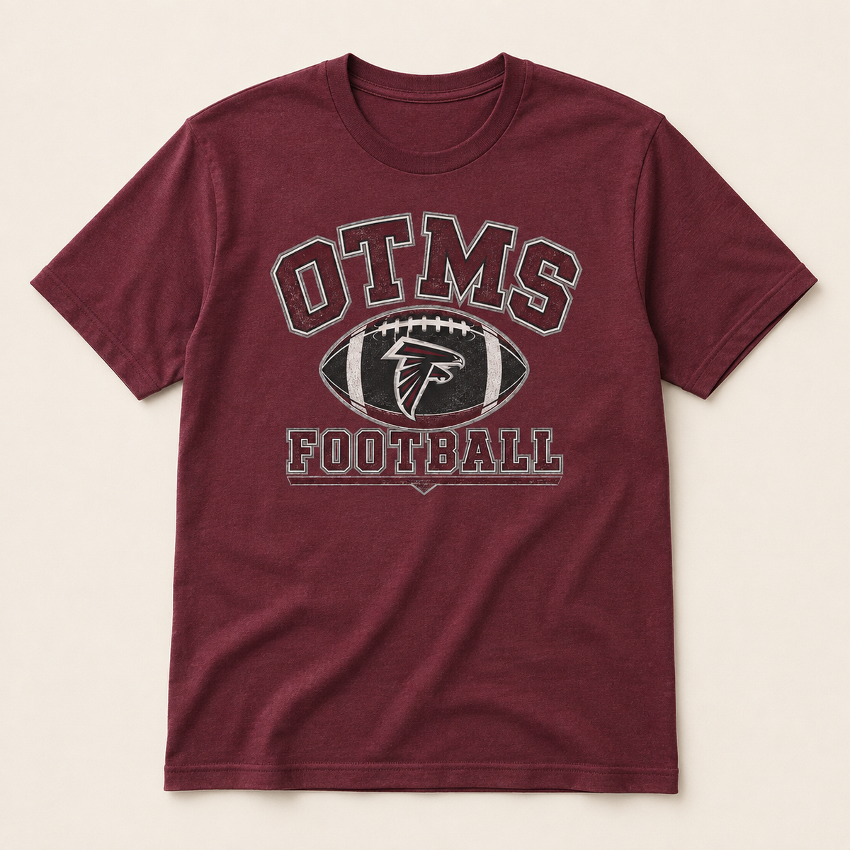 OTMS Retro Collegiate Football T-Shirt