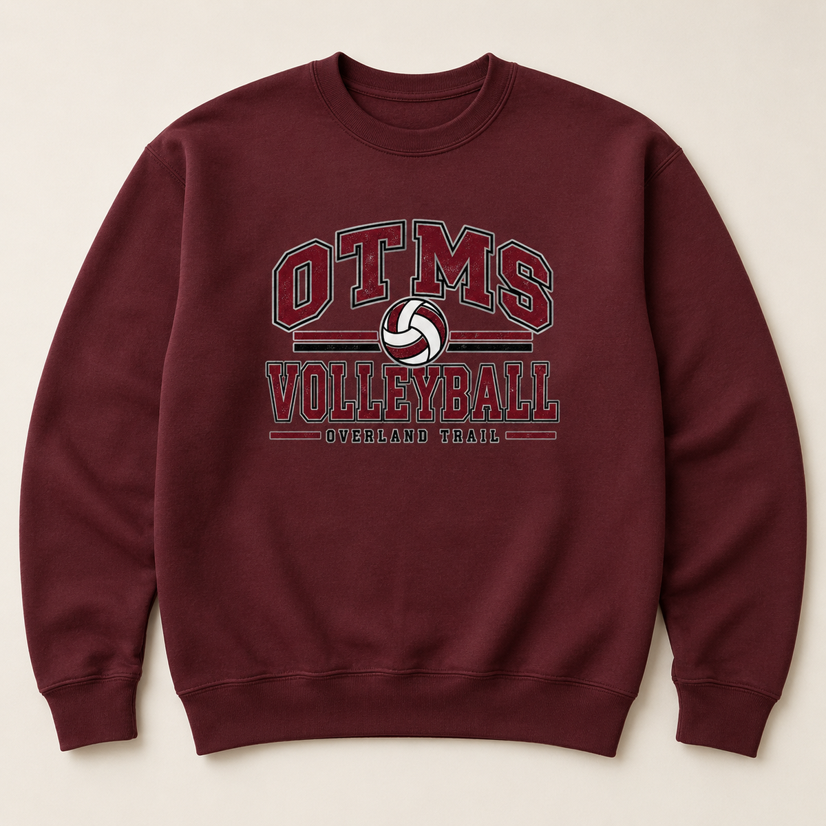 OTMS Retro Collegiate Volleyball Crewneck