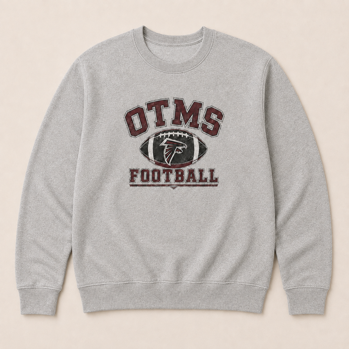OTMS Retro Collegiate Football Crewneck