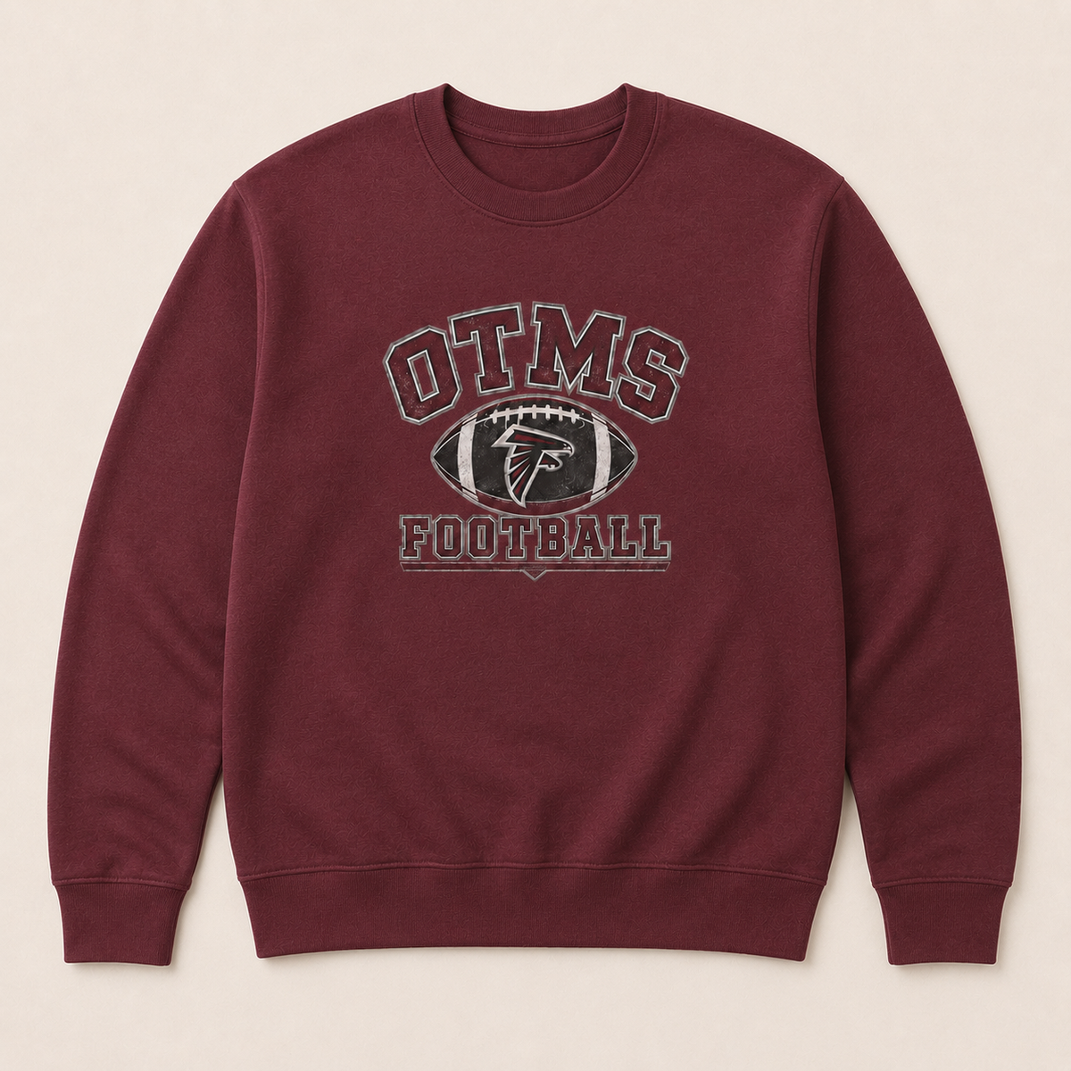 OTMS Retro Collegiate Football Crewneck