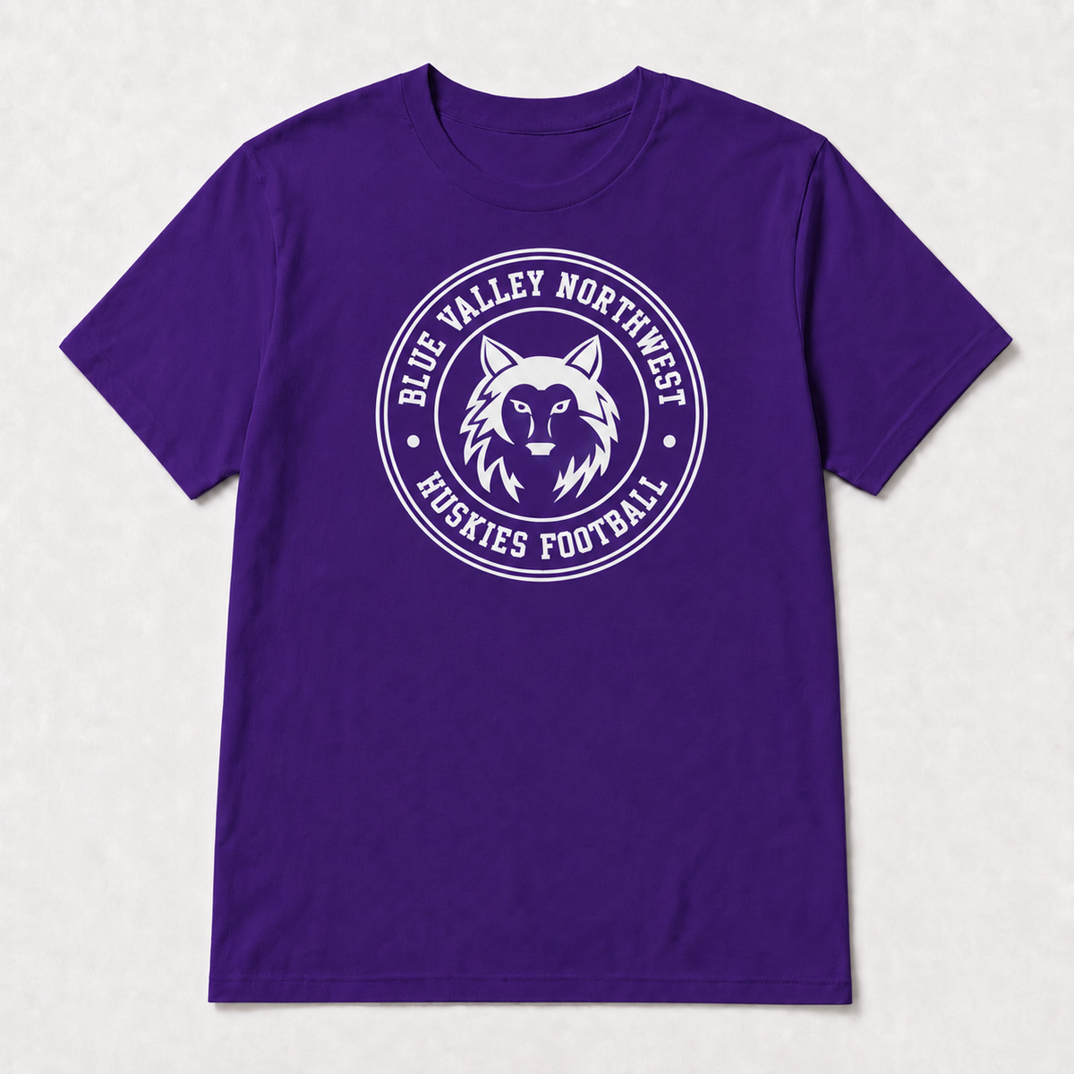 BVNW Huskies Football Vintage Seal T-Shirt