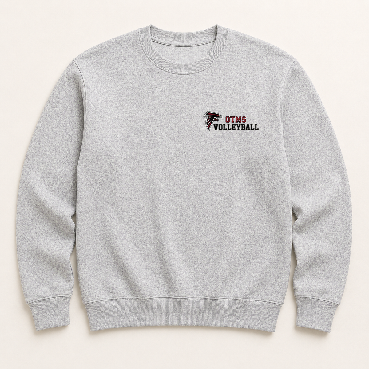 OTMS Falcon Left-Chest Volleyball Crewneck Sweatshirt