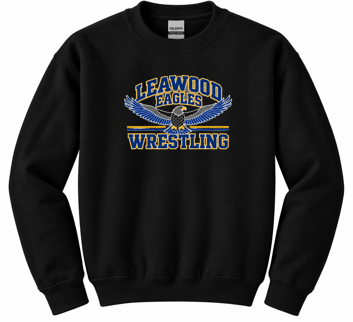 Leawood Middle School Eagles Wrestling Classic black crewneck sweatshirt