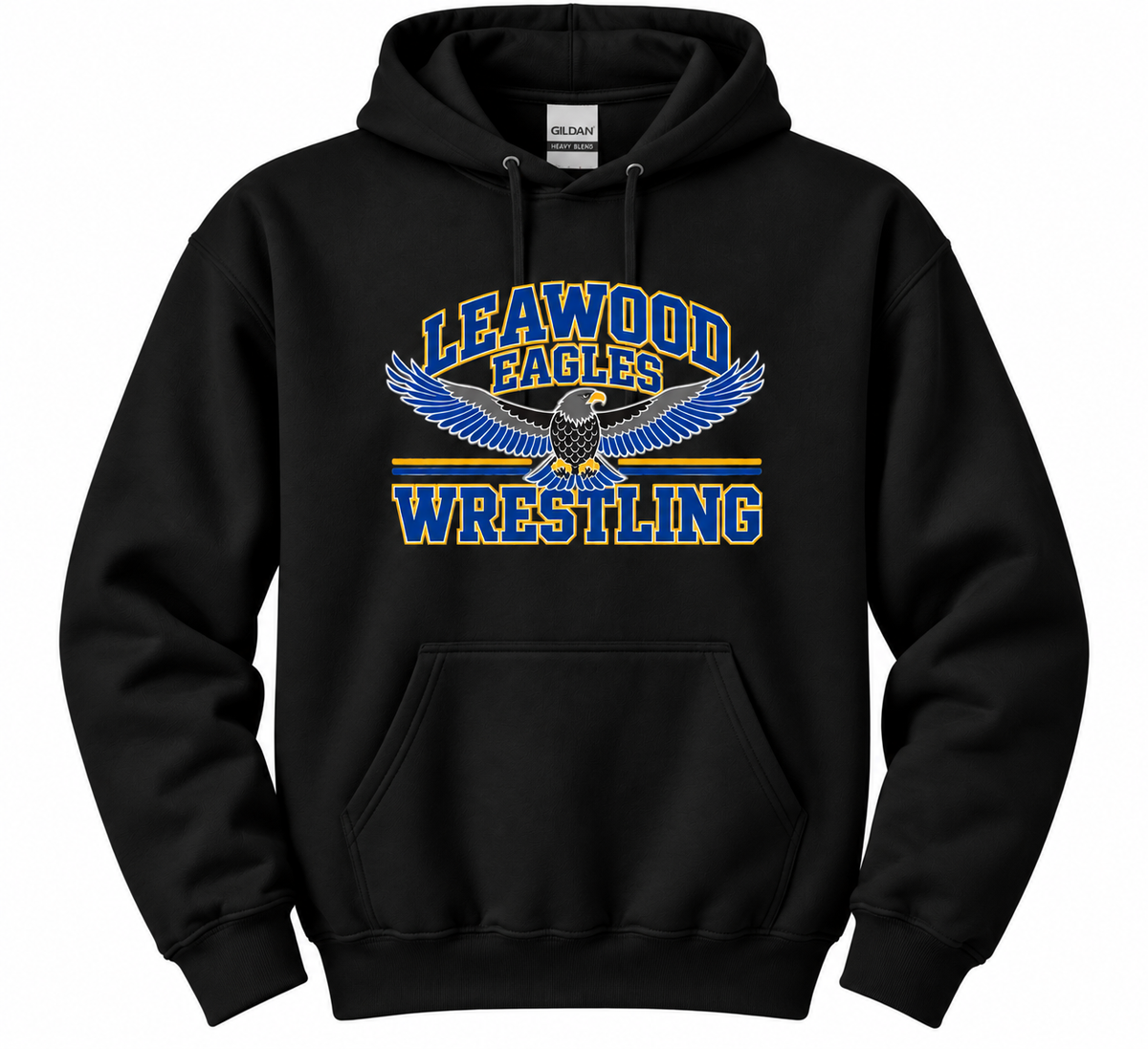 Leawood Middle School Eagles Wrestling Classic black hoodie