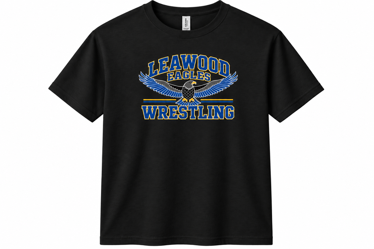 Leawood Middle School Eagles Wrestling Classic black T-shirt