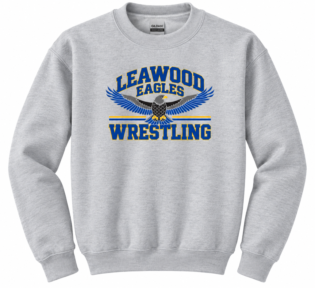 Leawood Middle School Eagles Wrestling Classic gray crewneck sweatshirt