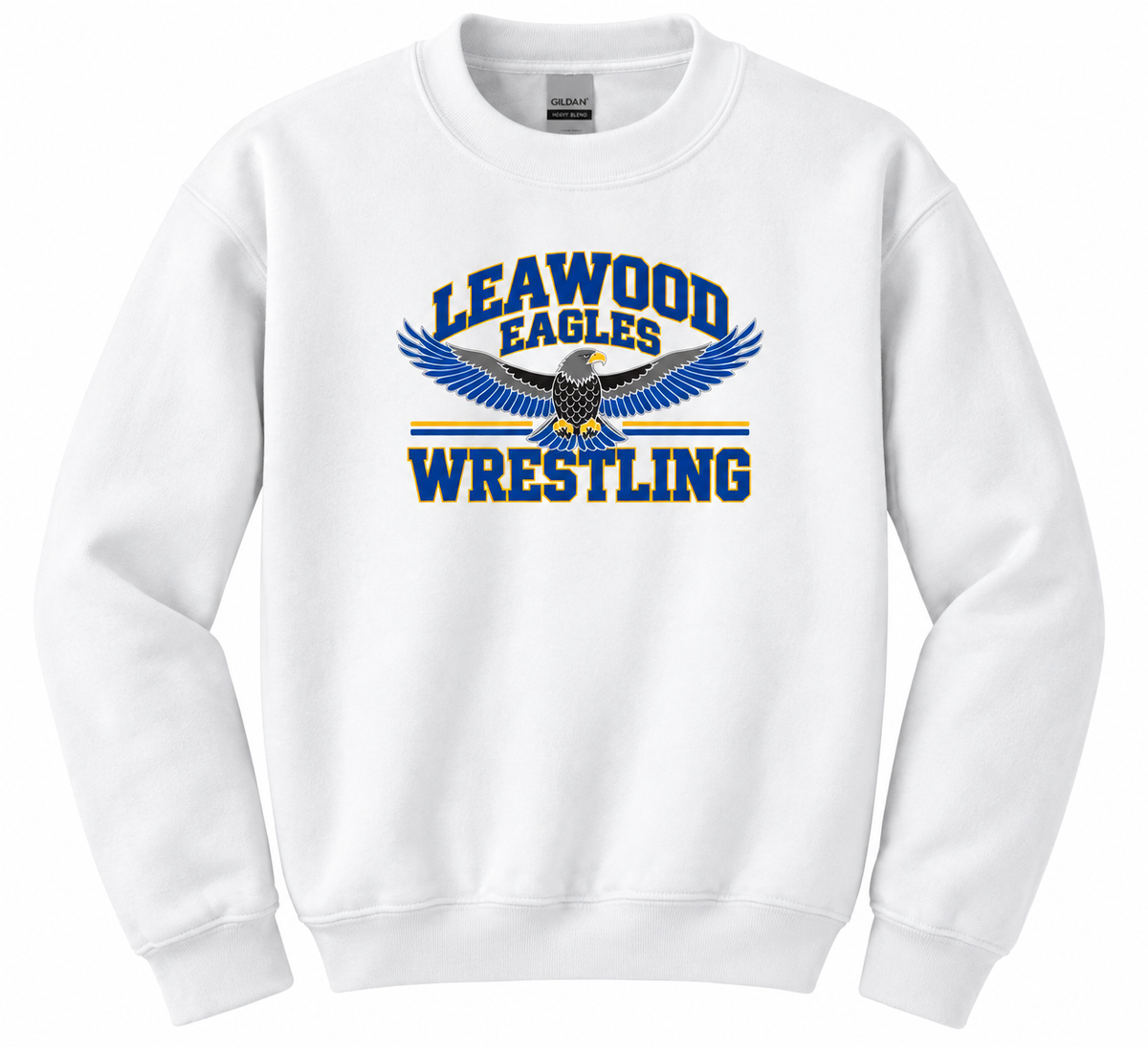 Leawood Middle School Eagles Wrestling Classic white crewneck sweatshirt