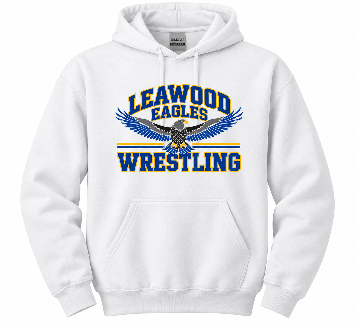 Leawood Middle School Eagles Wrestling Classic white hoodie