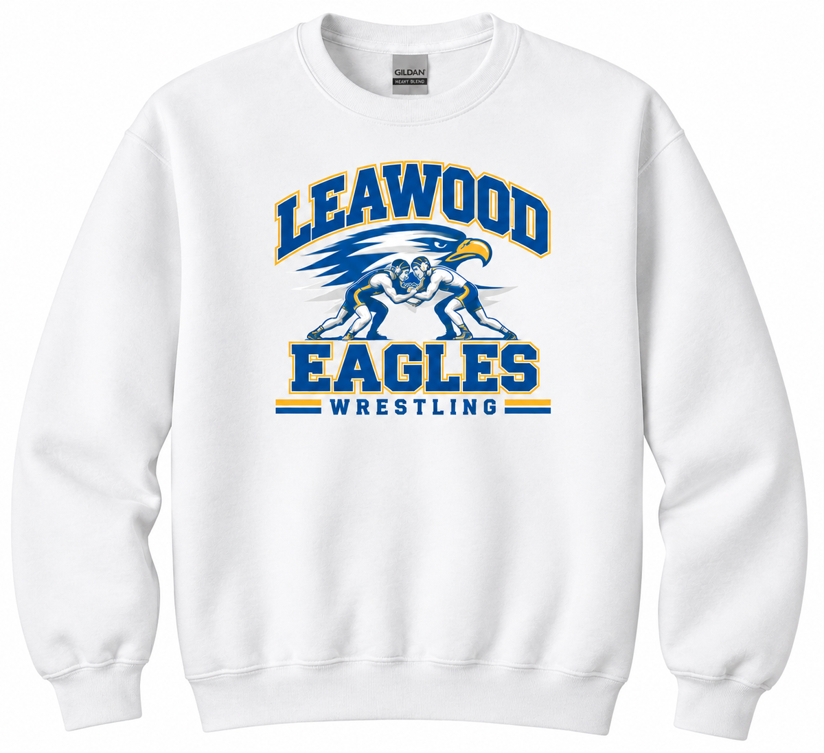 LMS Wrestling Grappler white crewneck
