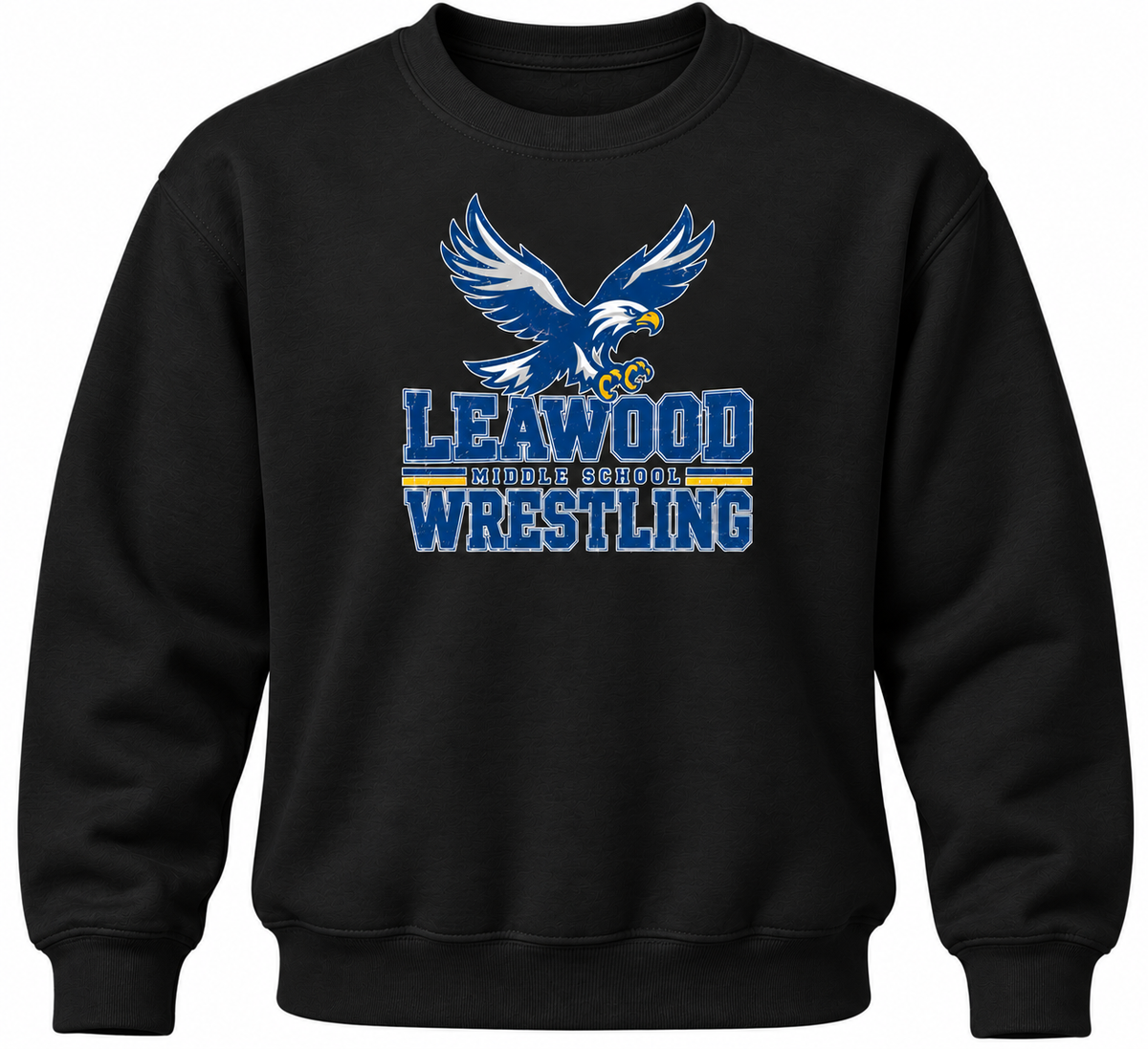 LMS Wrestling vintage logo black crewneck