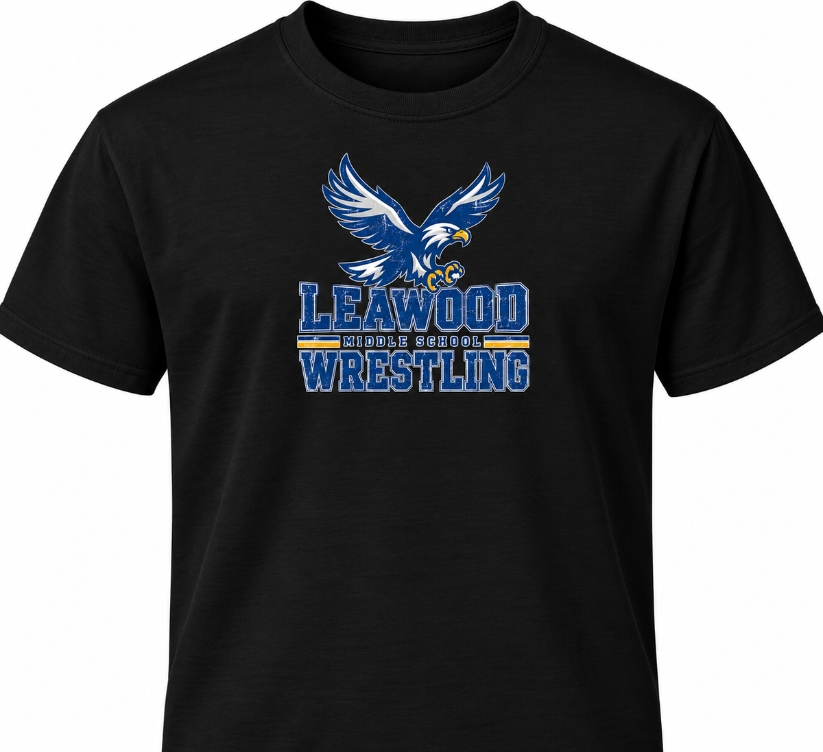 LMS Wrestling vintage logo black tee