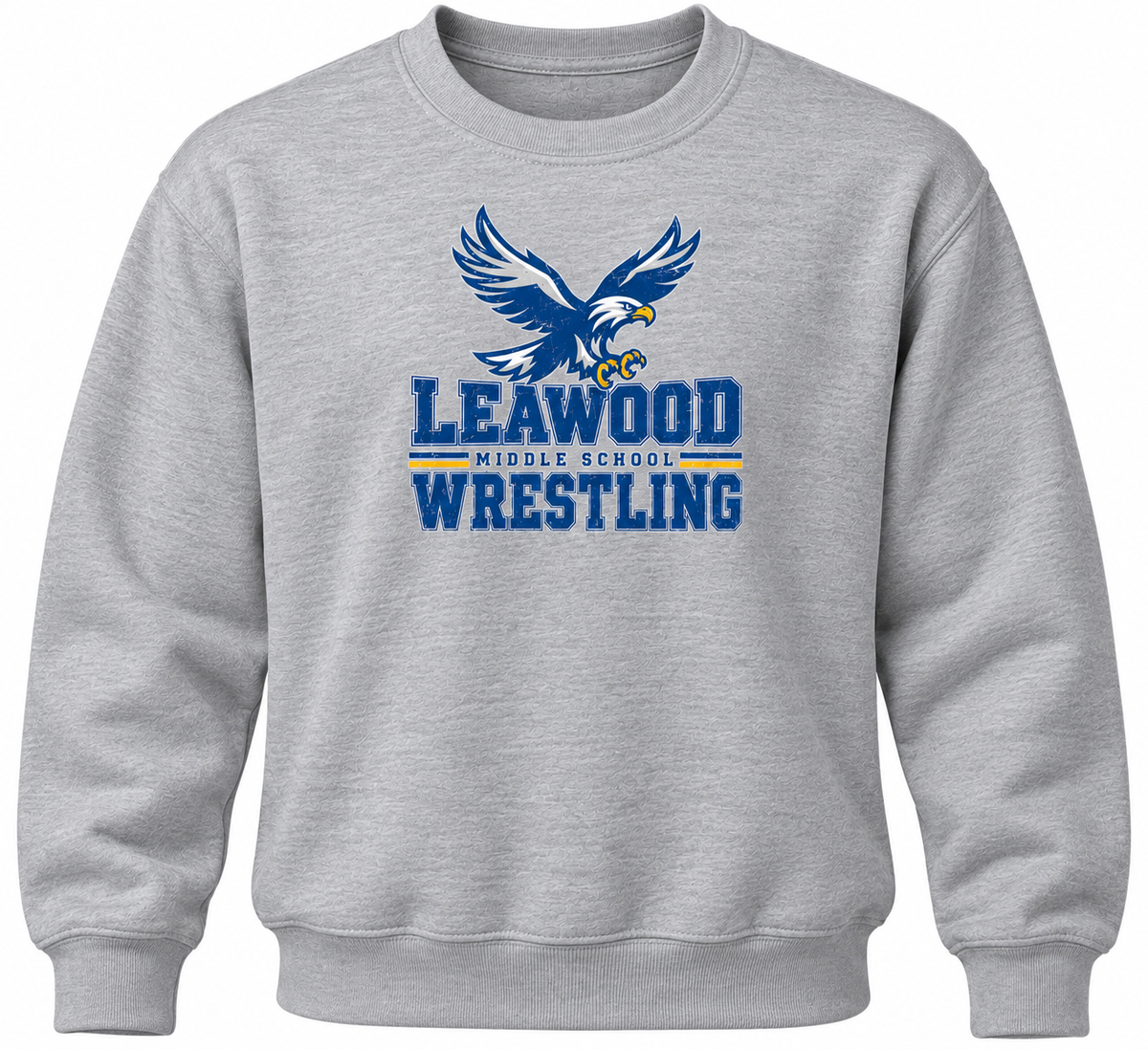 LMS Wrestling vintage logo gray crewneck