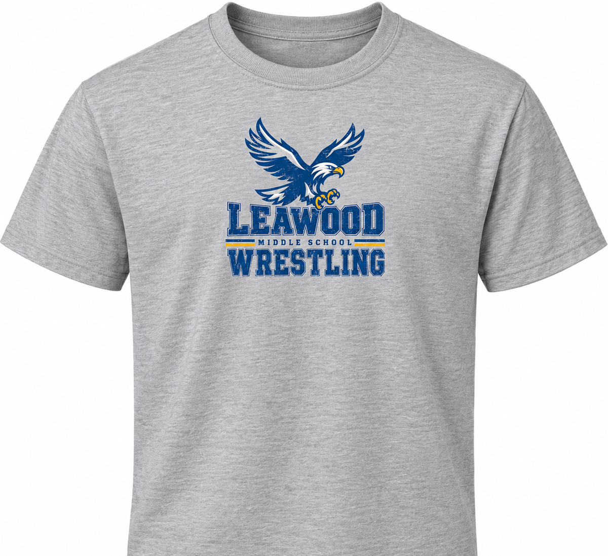 LMS Wrestling vintage logo gray tee