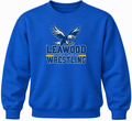LMS Wrestling vintage logo royal blue crewneck