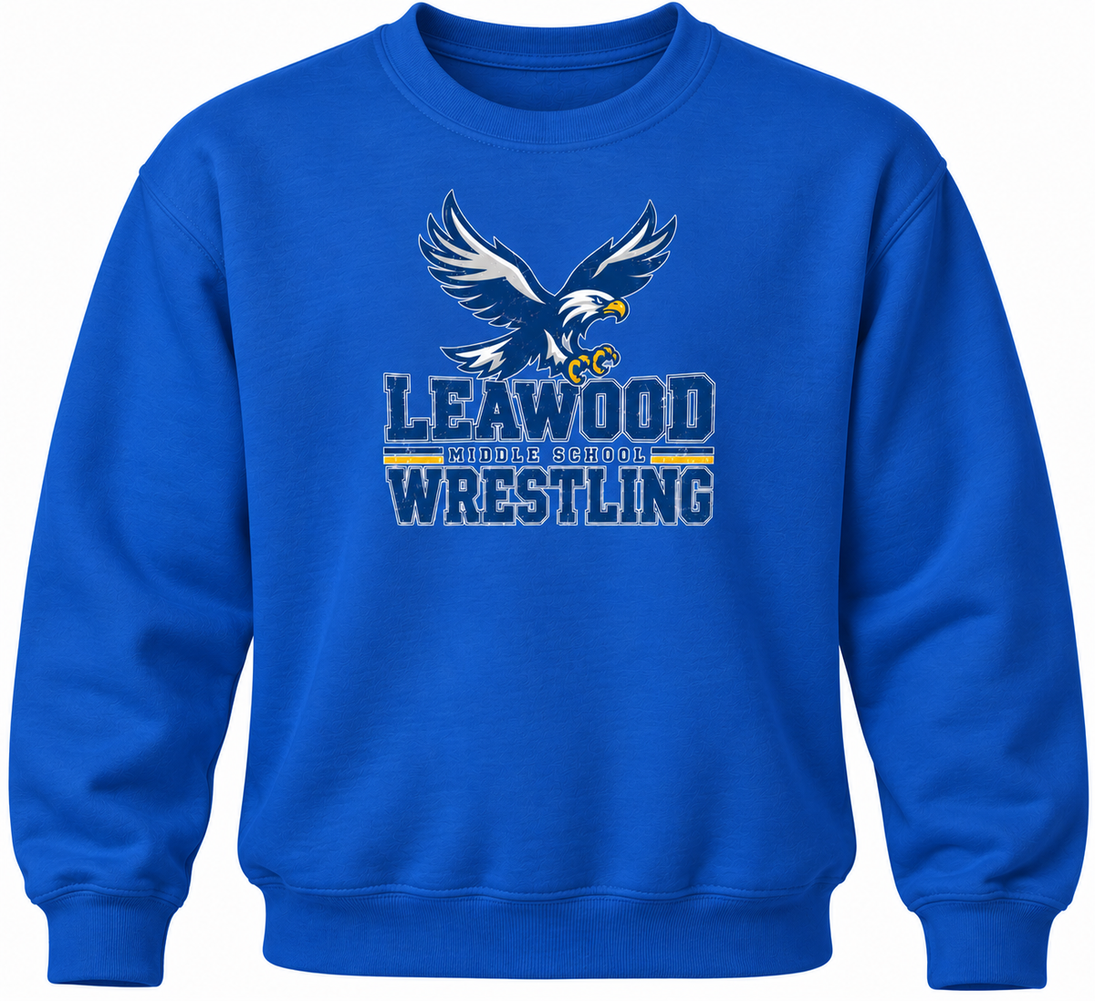 LMS Wrestling vintage logo royal blue crewneck