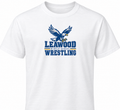 LMS Wrestling vintage logo white tee