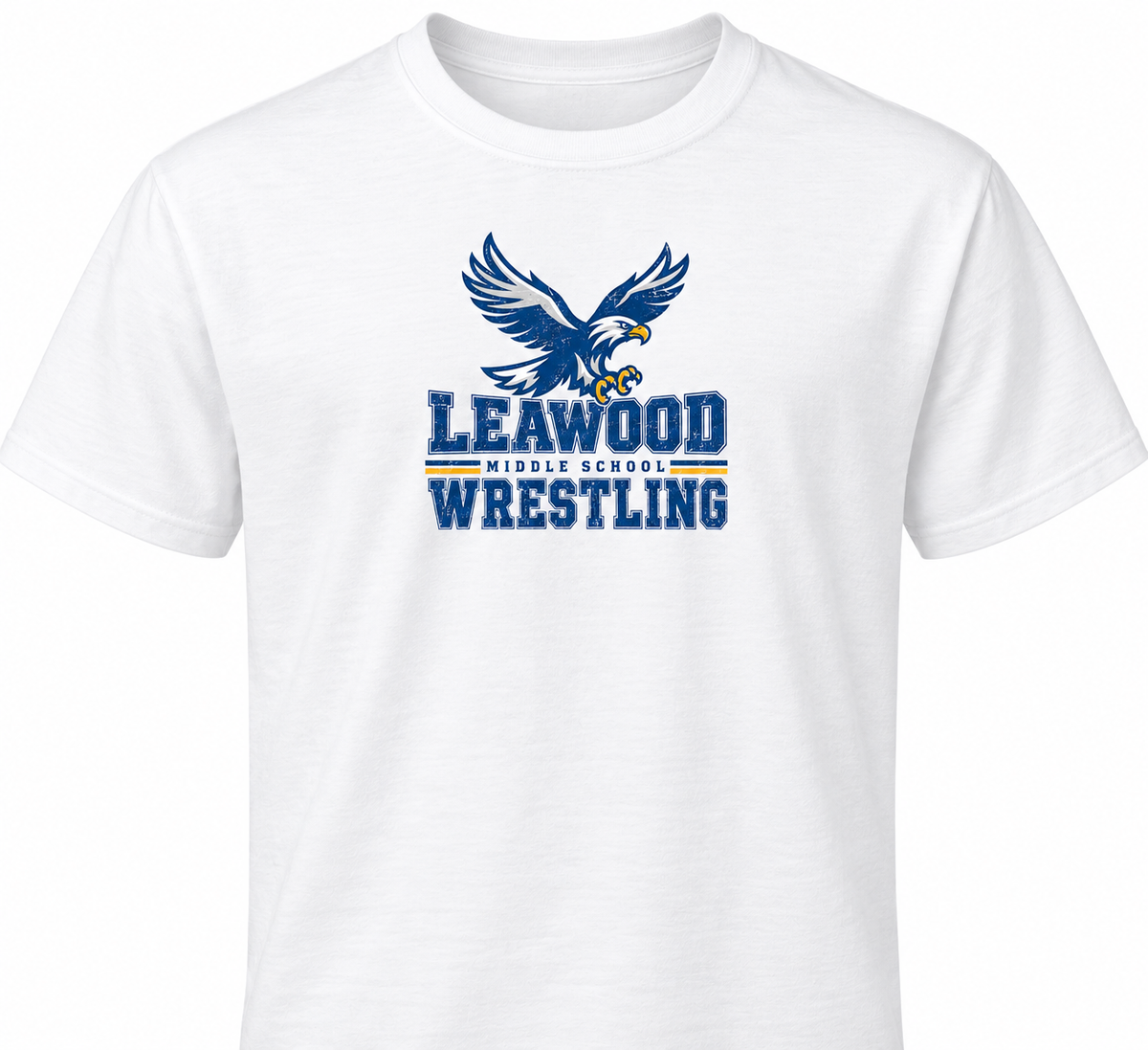 LMS Wrestling vintage logo white tee