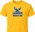 LMS Wrestling vintage logo yellow tee