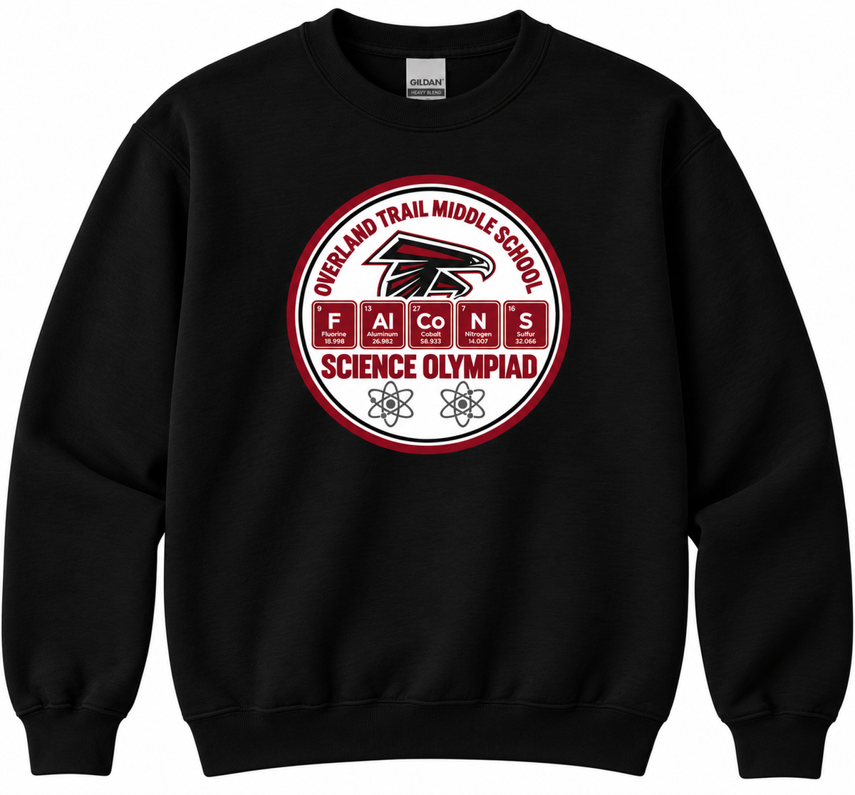 OTMS Science Olympiad Design 2 black crewneck sweatshirt