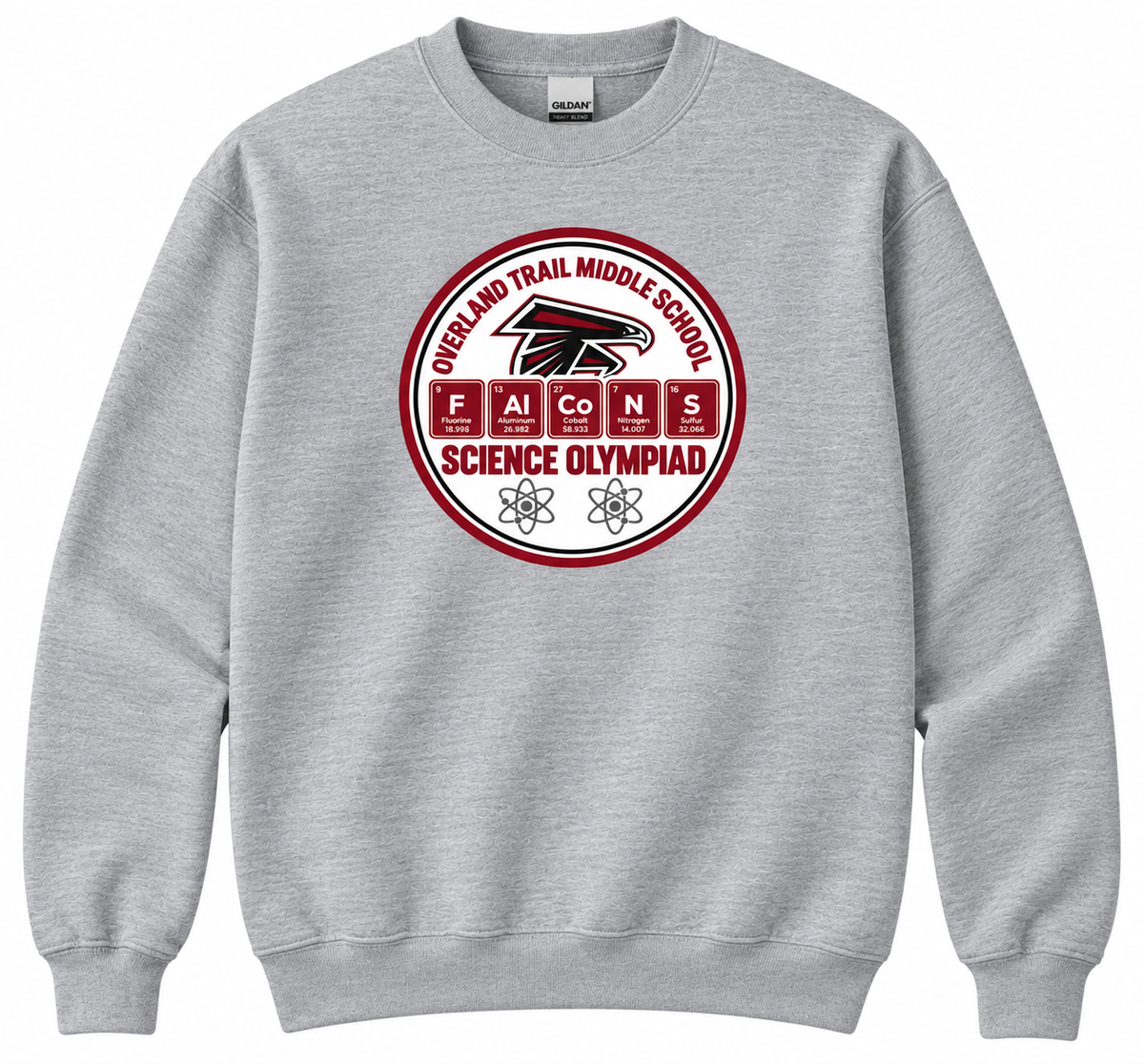 OTMS Science Olympiad Design 2 gray crewneck sweatshirt