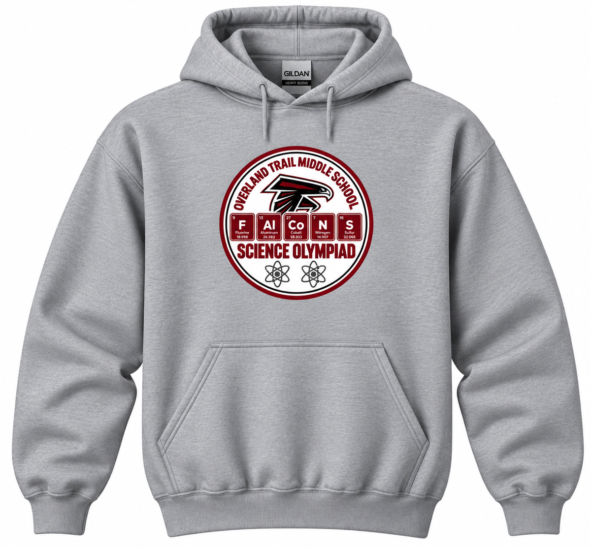 OTMS Science Olympiad Design 2 gray hoodie