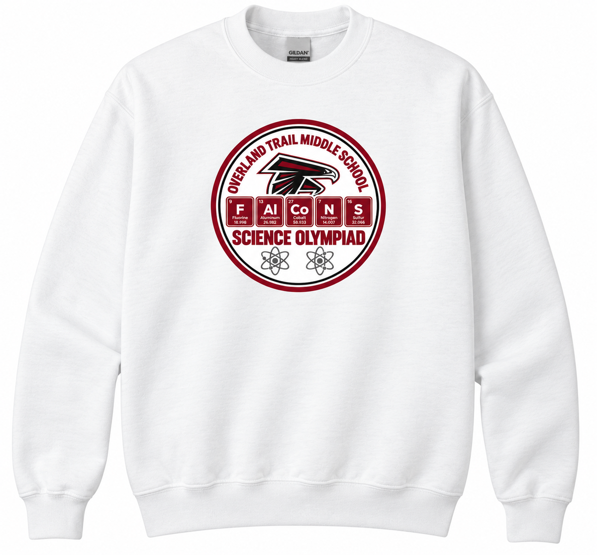 OTMS Science Olympiad Design 2 white crewneck sweatshirt