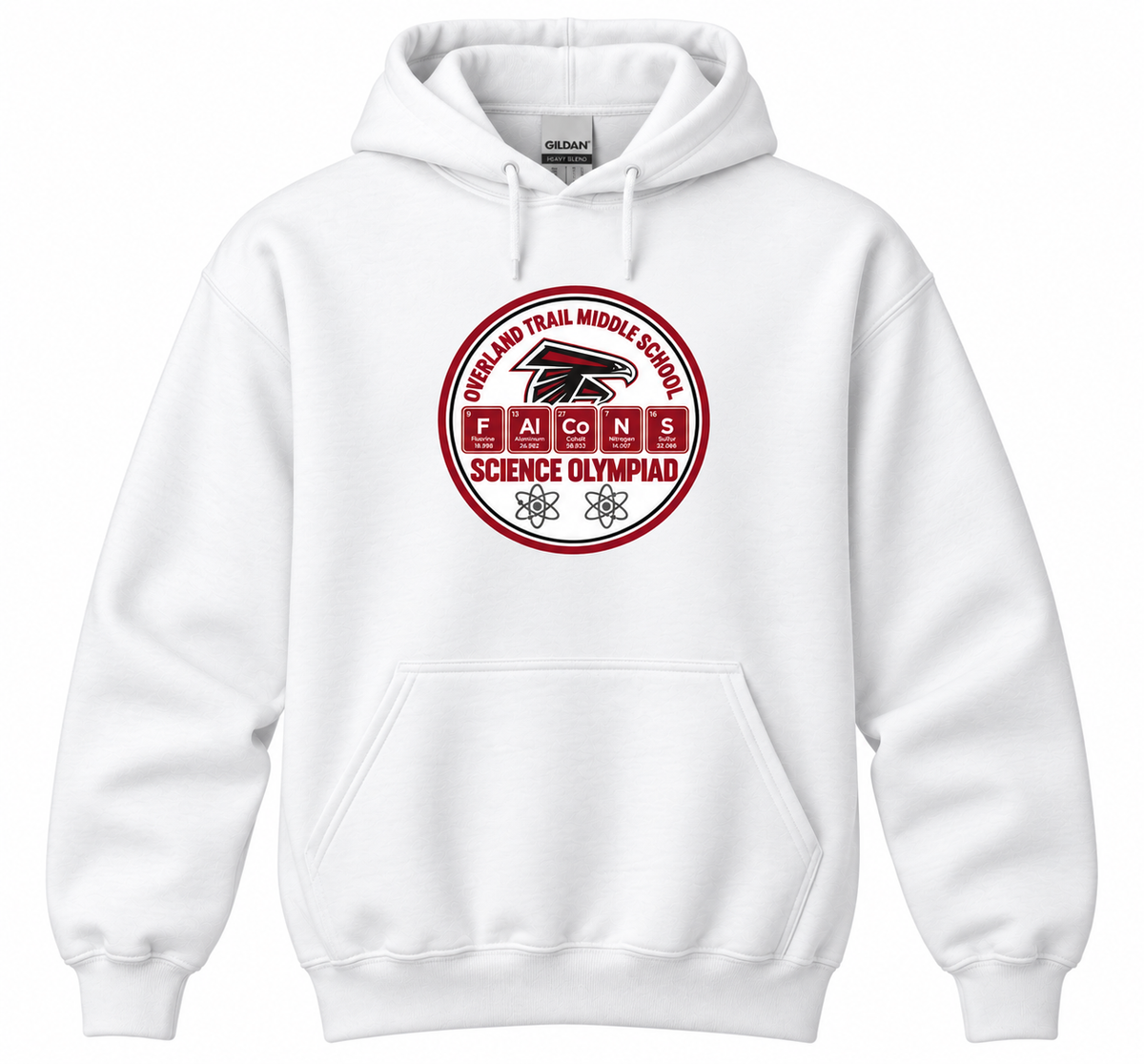 OTMS Science Olympiad Design 2 white hoodie