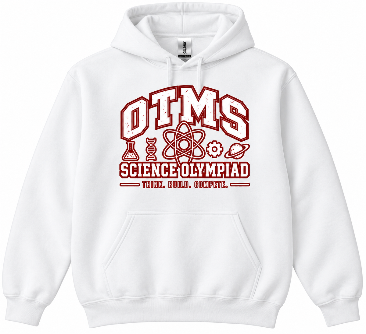 OTMS Science Olympiad Design 1 white hoodie