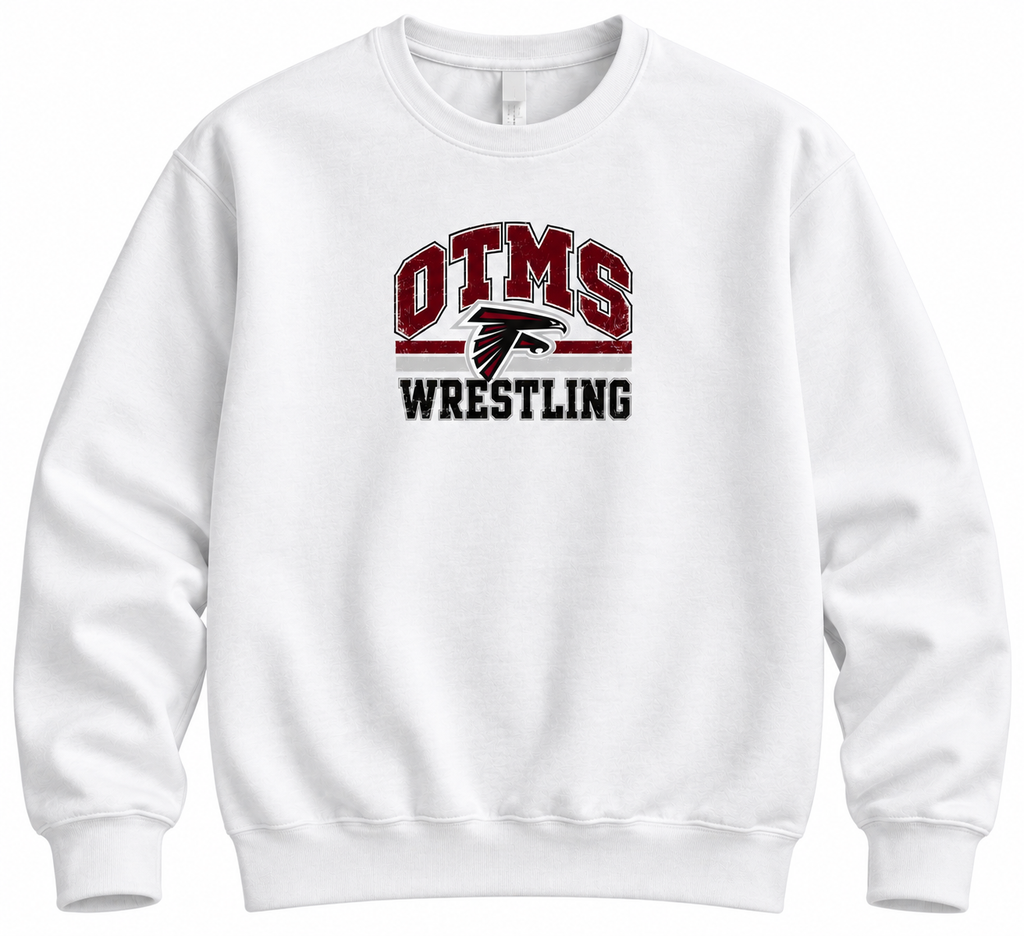 OTMS Wrestling Vintage Falcon white crewneck