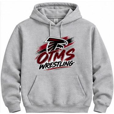 OTMS Wrestling Script heather gray hoodie