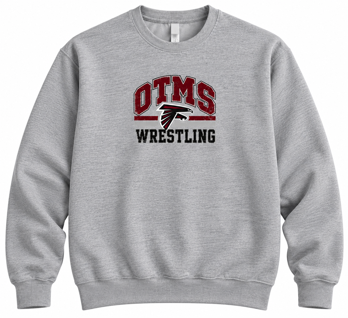 OTMS Wrestling Vintage Falcon gray crewneck